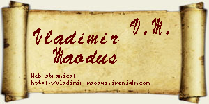 Vladimir Maoduš vizit kartica